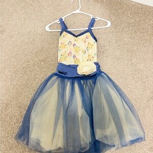 Weissman Blue and Cream Dance Costume